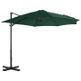 Sombrilla voladiza con poste de aluminio verde 300 cm de vidaXL, Sombrillas - Ref: Foro24-44621, Precio: 194,05 €, Descuento: %