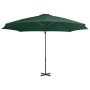Sombrilla voladiza con poste de aluminio verde 300 cm de vidaXL, Sombrillas - Ref: Foro24-44621, Precio: 194,05 €, Descuento: %