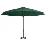 Sombrilla voladiza con poste de aluminio verde 300 cm de vidaXL, Sombrillas - Ref: Foro24-44621, Precio: 190,22 €, Descuento: %