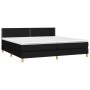 Cama box spring con colchón LED tela negro 200x200 cm de , Camas y somieres - Ref: Foro24-3133663, Precio: 578,50 €, Descuent...