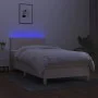 Box spring bed with mattress and LED cream fabric 80x200 cm by , Beds and slatted bases - Ref: Foro24-3133834, Price: 301,18 ...