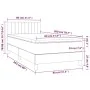 Box spring bed with mattress and LED cream fabric 80x200 cm by , Beds and slatted bases - Ref: Foro24-3133834, Price: 301,18 ...