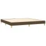 Box spring bed with LED mattress dark brown fabric 200x200 cm by , Beds and slatted bases - Ref: Foro24-3133984, Price: 623,0...