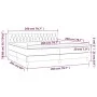 Box spring bed with LED mattress dark brown fabric 200x200 cm by , Beds and slatted bases - Ref: Foro24-3133984, Price: 623,0...