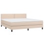 Cama box spring colchón LED cuero sintético capuchino 180x200cm de , Camas y somieres - Ref: Foro24-3134182, Precio: 526,85 €...
