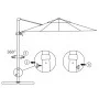 Sombrilla voladiza con poste de aluminio verde 300 cm de vidaXL, Sombrillas - Ref: Foro24-44621, Precio: 190,22 €, Descuento: %