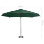 Sombrilla voladiza con poste de aluminio verde 300 cm de vidaXL, Sombrillas - Ref: Foro24-44621, Precio: 194,05 €, Descuento: %