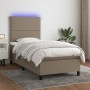 Cama box spring colchón y luces LED tela gris taupe 90x200 cm de , Camas y somieres - Ref: Foro24-3134769, Precio: 344,26 €, ...