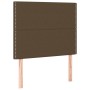 Cama box spring colchón y luces LED tela marrón oscuro 90x190cm de , Camas y somieres - Ref: Foro24-3134760, Precio: 317,92 €...