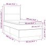 Cama box spring colchón y luces LED tela marrón oscuro 90x190cm de , Camas y somieres - Ref: Foro24-3134760, Precio: 317,92 €...