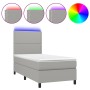 Cama box spring colchón y luces LED tela gris claro 90x190 cm de , Camas y somieres - Ref: Foro24-3134757, Precio: 306,92 €, ...