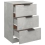 Mesita de noche color gris hormigón 40x36x65 cm de vidaXL, Mesitas de noche - Ref: Foro24-811276, Precio: 56,23 €, Descuento: %