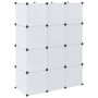 vidaXl Armario modular con 9 compartimentos blanco 109x36,5x143 cm en Armarios roperos | Comprar online en Foru.es