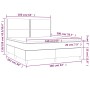 Cama box spring colchón y luces LED tela gris claro 160x200 cm de , Camas y somieres - Ref: Foro24-3134805, Precio: 537,52 €,...
