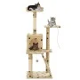 Rascador para gatos con poste de sisal 120 cm huellas beige de vidaXL, Mobiliario para gatos - Ref: Foro24-170593, Precio: 73...