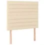 Box spring bed mattress and LED lights cream fabric 80x200 cm by , Beds and slatted bases - Ref: Foro24-3135474, Price: 336,4...