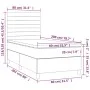 Box spring bed mattress and LED lights cream fabric 80x200 cm by , Beds and slatted bases - Ref: Foro24-3135474, Price: 336,4...