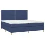 Box spring bed mattress and LED lights blue fabric 200x200 cm by , Beds and slatted bases - Ref: Foro24-3135387, Price: 619,3...