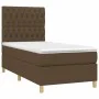 Box spring bed mattress LED lights dark brown fabric 100x200cm by , Beds and slatted bases - Ref: Foro24-3135656, Price: 398,...