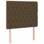 Box spring bed mattress LED lights dark brown fabric 100x200cm by , Beds and slatted bases - Ref: Foro24-3135656, Price: 398,...