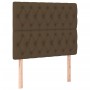 Cama box spring colchón luces LED tela marrón oscuro 100x200cm de , Camas y somieres - Ref: Foro24-3135656, Precio: 375,69 €,...