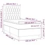 Box spring bed mattress LED lights dark brown fabric 100x200cm by , Beds and slatted bases - Ref: Foro24-3135656, Price: 398,...