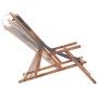Silla de playa plegable de tela y estructura de madera gris de vidaXL, Sillas de jardín - Ref: Foro24-43997, Precio: 64,29 €,...