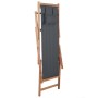Silla de playa plegable de tela y estructura de madera gris de vidaXL, Sillas de jardín - Ref: Foro24-43997, Precio: 64,29 €,...