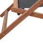 Silla de playa plegable de tela y estructura de madera gris de vidaXL, Sillas de jardín - Ref: Foro24-43997, Precio: 64,29 €,...