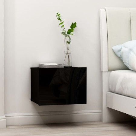 Mesitas de noche 2 uds madera contrachapada negro 40x30x30 cm de vidaXL, Mesitas de noche - Ref: Foro24-801056, Precio: 60,85...