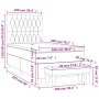 Cama box spring con colchón tela marrón oscuro 100x200 cm de , Camas y somieres - Ref: Foro24-3136816, Precio: 424,83 €, Desc...