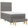 Cama box spring con colchón tela gris oscuro 90x200 cm de , Camas y somieres - Ref: Foro24-3137046, Precio: 373,16 €, Descuen...