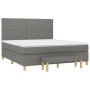 Cama box spring con colchón tela gris oscuro 160x200 cm de , Camas y somieres - Ref: Foro24-3137086, Precio: 581,10 €, Descue...