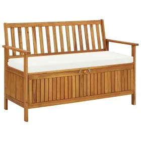 Banco de almacenaje de jardín madera maciza acacia 120x63x84 cm de vidaXL, Bancos de jardín - Ref: Foro24-44126, Precio: 201,...