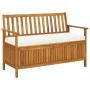 Banco de almacenaje de jardín madera maciza acacia 120x63x84 cm de vidaXL, Bancos de jardín - Ref: Foro24-44126, Precio: 201,...