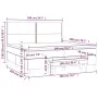 Box spring bed with black fabric mattress 200x200 cm by , Beds and slatted bases - Ref: Foro24-3137103, Price: 717,07 €, Disc...