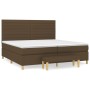 Cama box spring con colchón tela marrón oscuro 200x200 cm de , Camas y somieres - Ref: Foro24-3137264, Precio: 742,44 €, Desc...