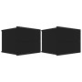 Mesitas de noche 2 uds madera contrachapada negro 40x30x30 cm de vidaXL, Mesitas de noche - Ref: Foro24-801056, Precio: 60,85...