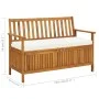Banco de almacenaje de jardín madera maciza acacia 120x63x84 cm de vidaXL, Bancos de jardín - Ref: Foro24-44126, Precio: 201,...