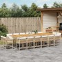 Set comedor de jardín 17 pzas con cojines ratán sintético beige en Conjuntos de jardín | Comprar online en Foru.es
