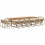 Set comedor de jardín 17 pzas con cojines ratán sintético beige en Conjuntos de jardín | Comprar online en Foru.es