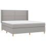 Cama box spring colchón y luces LED tela gris claro 160x200 cm de , Camas y somieres - Ref: Foro24-3138805, Precio: 546,19 €,...