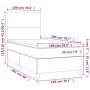 Cama box spring colchón luces LED tela marrón oscuro 100x200cm de , Camas y somieres - Ref: Foro24-3135256, Precio: 346,44 €,...