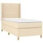 Box spring bed mattress and LED lights cream fabric 80x200 cm by , Beds and slatted bases - Ref: Foro24-3138994, Price: 341,1...