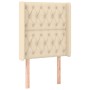Cama box spring colchón y luces LED tela crema 80x200 cm de , Camas y somieres - Ref: Foro24-3139074, Precio: 362,65 €, Descu...