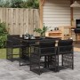 Set de muebles jardín 5 pzas con cojines ratán sintético negro en Conjuntos de jardín | Comprar online en Foru.es