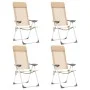 Sillas de camping plegables 4 unidades aluminio crema de vidaXL, Mobiliario de camping - Ref: Foro24-44309, Precio: 201,25 €,...