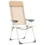 Sillas de camping plegables 4 unidades aluminio crema de vidaXL, Mobiliario de camping - Ref: Foro24-44309, Precio: 201,25 €,...
