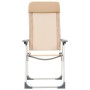 Sillas de camping plegables 4 unidades aluminio crema de vidaXL, Mobiliario de camping - Ref: Foro24-44309, Precio: 204,02 €,...