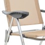 Sillas de camping plegables 4 unidades aluminio crema de vidaXL, Mobiliario de camping - Ref: Foro24-44309, Precio: 204,02 €,...